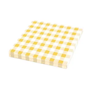 Serviette 1-lagig Karo gelb 33 x 33 cm [100 St.]