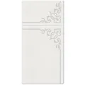 Bestecktasche PAW AIRLAID 40x40 cm Eleganter Rahmen Silber, [25 Stück]