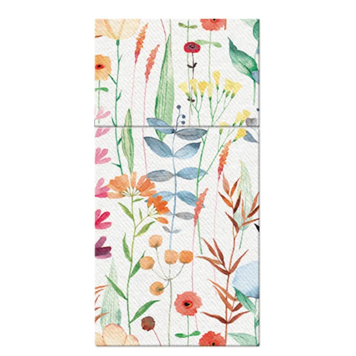 Hauptbild des Produkts Sáčky na příbory PAW AIRLAID 40x40 cm Watercolor Flowers, 25 ks/bal
