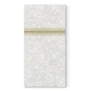Besteckservietten PAW AIRLAID 40x40cm Rococo White [25 Stück]