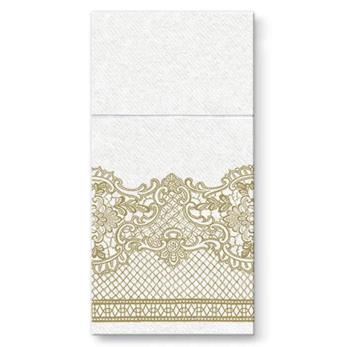 Hauptbild des Produkts Kapsy na příbory PAW AIRLAID 40x40cm Royal Lace Gold, 25 ks/bal