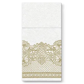 Besteckservietten PAW AIRLAID 40x40cm Royal Lace Gold [25 Stück]