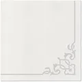 Servietten PAW AIRLAID 40x40 cm Eleganter Rahmen Silber [50 Stück]