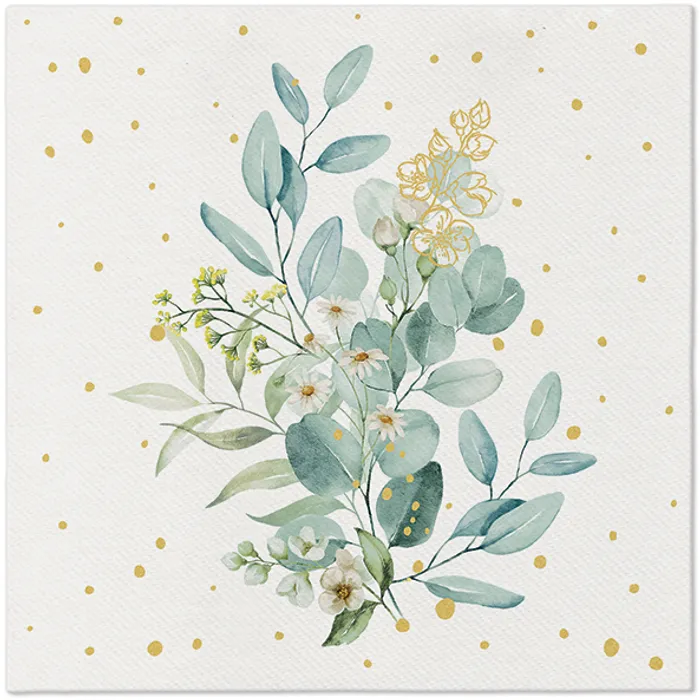 Hauptbild des Produkts Ubrousky PAW AIRLAID 40x40 cm Eucalyptus Bouquet [50 ks]