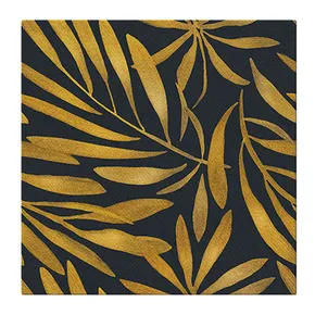 Servietten PAW AIRLAID 40x40 cm Goldene Blätter [50 Stück]