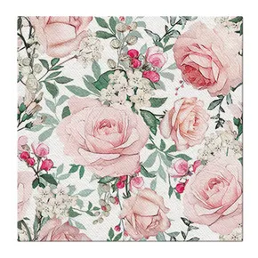 Servietten PAW AIRLAID 40x40 cm Wunderschöne Rosen [50 Stück]