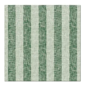 Servietten PAW AIRLAID 40x40 cm Linen Stripes green [50 Stk]