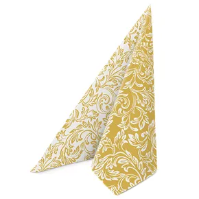Servietten PAW AIRLAID 40x40 cm Reverse Barock Etüde gold [50 Stück]