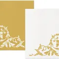 Weiteres Produktbild Servietten PAW AIRLAID 40x40 cm Reverse Motiv gold-weiß [50 Stück]