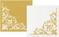 Servietten PAW AIRLAID 40x40 cm Reverse Motiv gold-weiß [50 Stück]