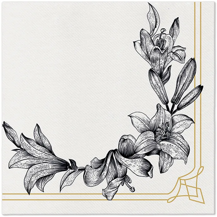 Hauptbild des Produkts Ubrousky PAW AIRLAID 40x40 cm Roayl lily [50 ks]