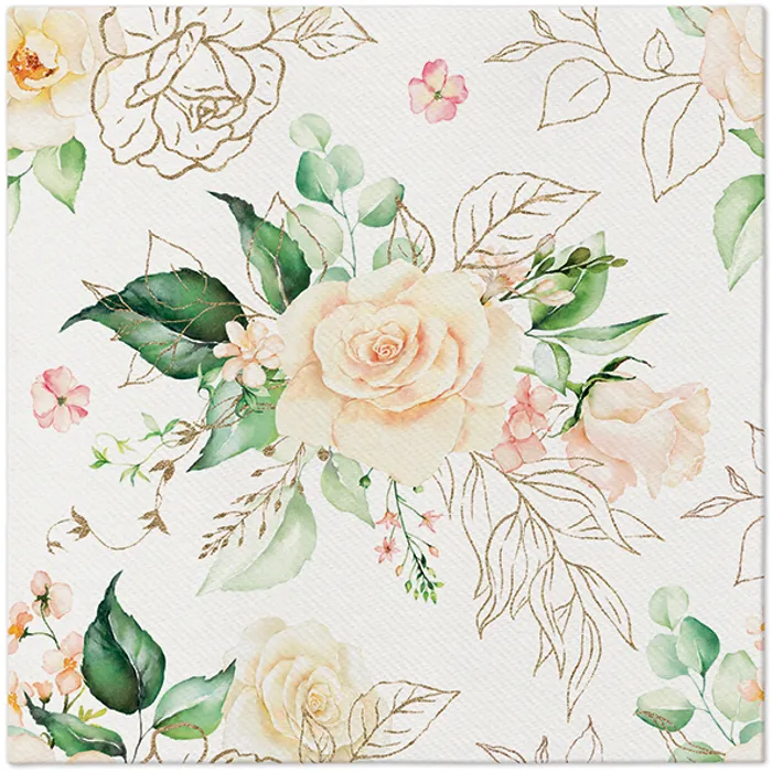 Hauptbild des Produkts Ubrousky PAW AIRLAID 40x40 cm Romantic Event [50 ks]