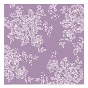 Servietten PAW AIRLAID 40x40 cm Soft Lace Violet [50 Stk]