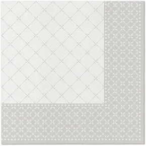 Servietten PAW AIRLAID 40 × 40 cm Subtle Grid (Silber) [50 Stück]