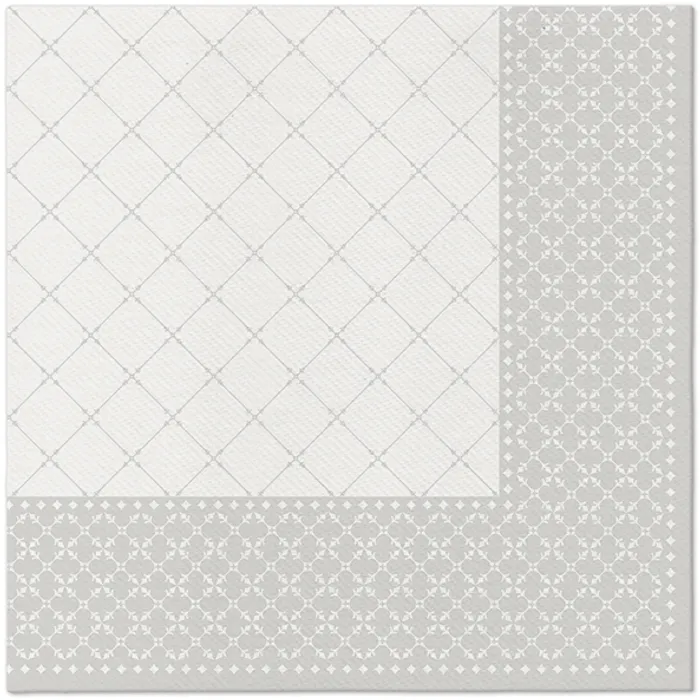 Hauptbild des Produkts Ubrousky PAW AIRLAID 40x40 cm Subtle Grid (silver) [50 ks]