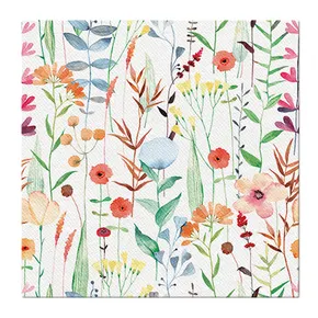 Servietten PAW AIRLAID 40x40 cm Watercolor flowers [50 Stk]
