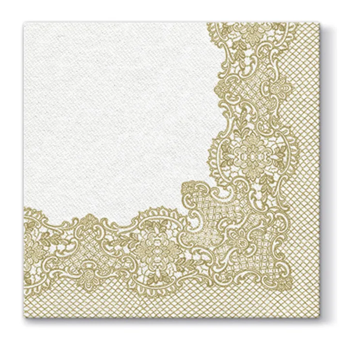 Hauptbild des Produkts Ubrousky PAW AIRLAID L 40x40cm Royal Lace Gold [50 ks]