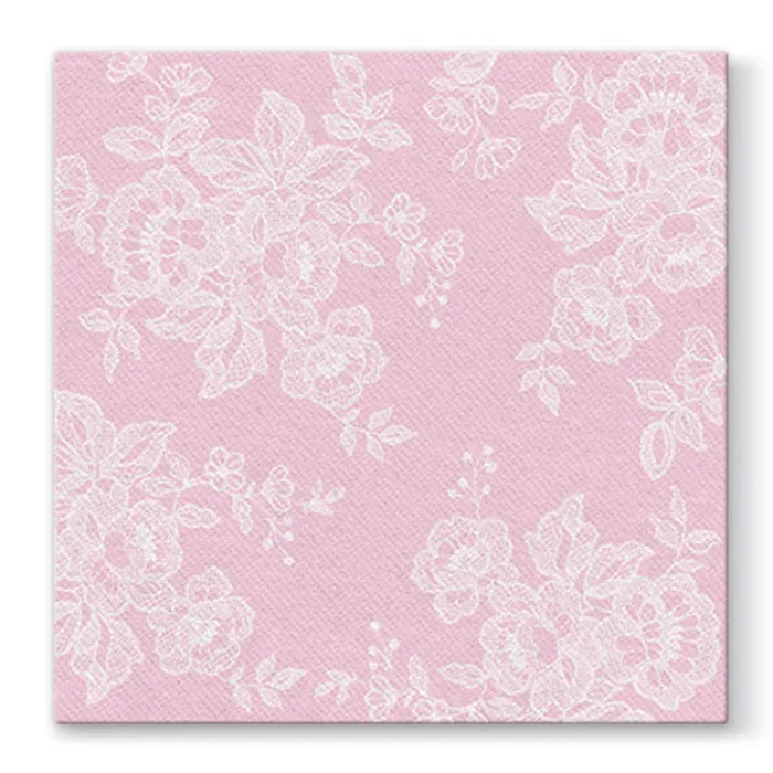 Hauptbild des Produkts Ubrousky PAW AIRLAID L 40x40cm Soft Lace Rosa [50 ks]