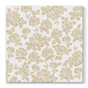 Servietten PAW AIRLAID L 40 × 40 cm Subtle Roses Gold [50 Stück]
