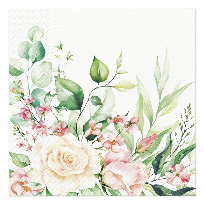 Hauptbild des Produkts Ubrousky PAW L 33x33cm 3 vrst. Floral Moments [20 ks]