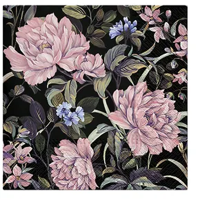 Servietten PAW L 33x33cm 3-lagig Flower Mystery [20 Stk]