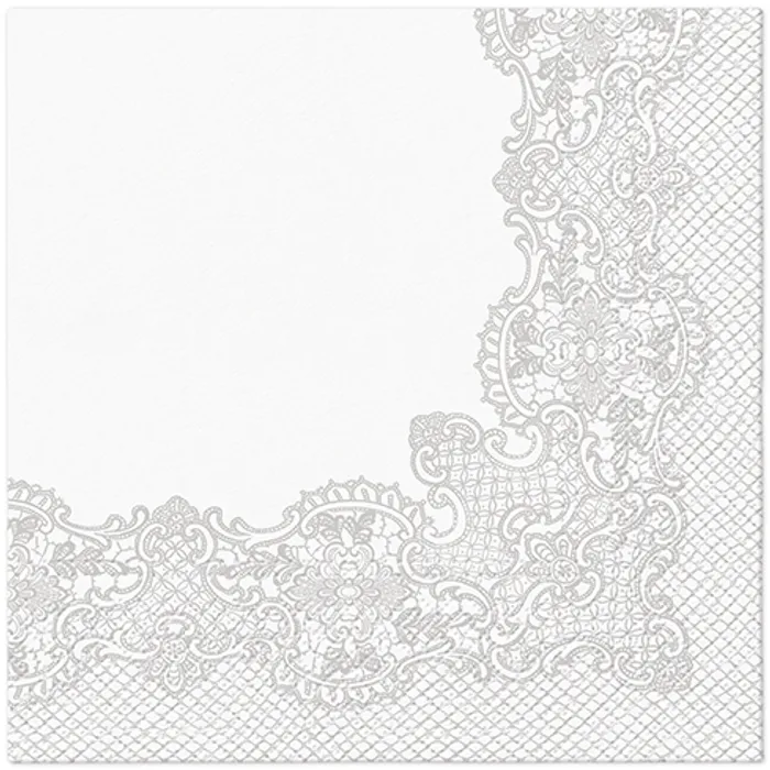 Hauptbild des Produkts Ubrousky PAW L 33x33cm 3 vrst. Royal Lace Frame Silver [20 ks]
