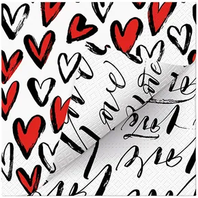 Servietten PAW L 33x33cm Double Design Time Fall in Love [20 Stk]