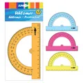 Winkelmesser 12 cm, transparent/farbig