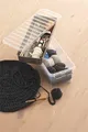 Aufbewahrungsbox, Kunststoff, für kleine Gegenstände, mit Deckel, 1,3 l, HELIT "Q-line", transparent