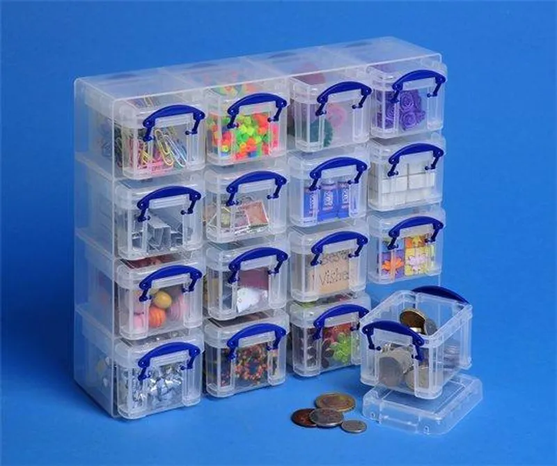 Hauptbild des Produkts Úložný box, transparentní, plastový, 16 x 0,14l,  REALLY USEFUL