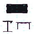 ULTRADESK Spieltisch FORCE - weiß, 166x70 cm, 76.5 cm, mit XXL-Mauspad