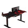 ULTRADESK Spieltisch FORCE - rot, 166x70 cm, 76.5 cm, mit XXL-Mauspad