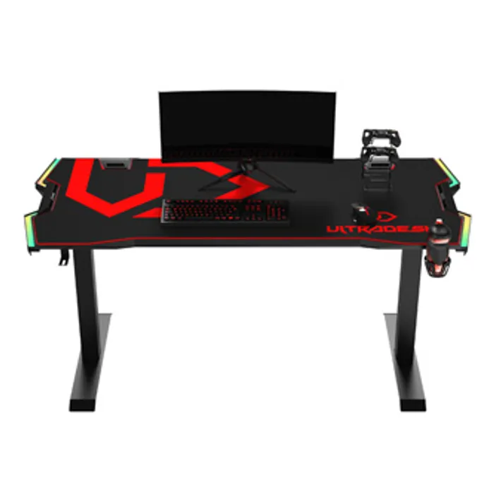 Hauptbild des Produkts ULTRADESK Herní stůl FORCE - červený, 166x70 cm, 76.5 cm, s XXL podložkou pod myš, držák