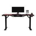 ULTRADESK Spieltisch FORCE - rot, 166x70 cm, 76.5 cm, mit XXL-Mauspad