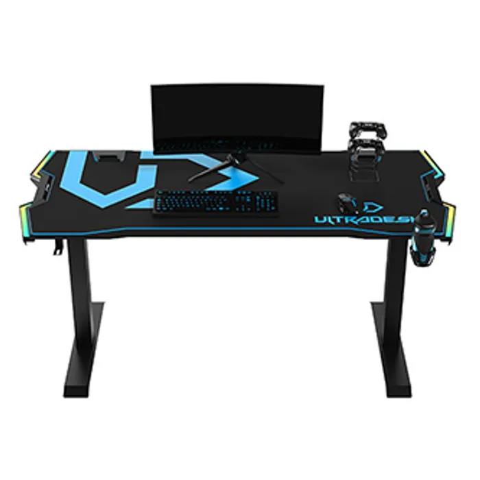 Hauptbild des Produkts ULTRADESK Herní stůl FORCE - modrý, 166x70 cm, 76.5 cm, s XXL podložkou pod myš, držák sl