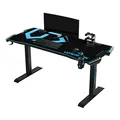 ULTRADESK Spieltisch FORCE - blau, 166x70 cm, 76.5 cm, mit XXL-Mauspad