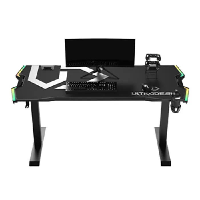 Hauptbild des Produkts ULTRADESK Herní stůl FORCE - šedý, 166x70 cm, 76.5 cm, s XXL podložkou pod myš, držák slu