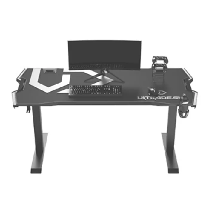 Hauptbild des Produkts ULTRADESK Herní stůl FORCE - šedý, 166x70 cm, 76.5 cm, s XXL podložkou pod myš, držák slu