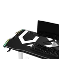 ULTRADESK Spieltisch FORCE SNOW - weiß, 166x70 cm, 76.5 cm, mit XXL-Mauspad