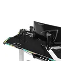 ULTRADESK Spieltisch FORCE SNOW - weiß, 166x70 cm, 76.5 cm, mit XXL-Mauspad