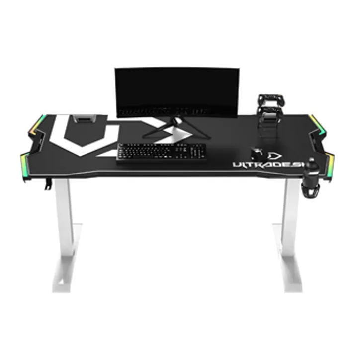 Hauptbild des Produkts ULTRADESK Herní stůl FORCE SNOW - bílý, 166x70 cm, 76.5 cm, s XXL podložkou pod myš, držá