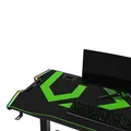 ULTRADESK Spieltisch FORCE - grün, 166x70 cm, 76.5 cm, mit XXL-Mauspad