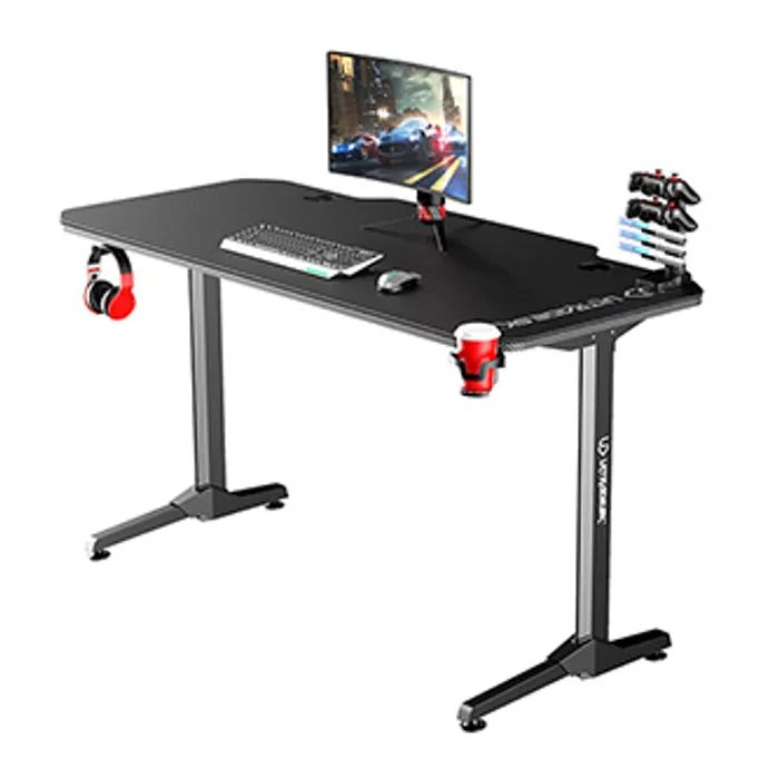 Hauptbild des Produkts ULTRADESK Herní stůl FRAG - BLACK, 140x66 cm, 76 cm, s XXL podložkou pod myš, s ultradesk