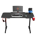 ULTRADESK Spieltisch FRAG - GRAPHITE, 140x66 cm, 76 cm, mit XXL-Mauspad, mit Ultradesk BEAM