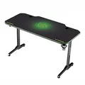 ULTRADESK Spieltisch FRAG - GREEN, 140x66 cm, 76 cm, mit XXL-Mauspad, mit Ultradesk BEAM