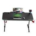 ULTRADESK Spieltisch FRAG - GREEN, 140x66 cm, 76 cm, mit XXL-Mauspad, mit Ultradesk BEAM