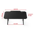 ULTRADESK Spieltisch FRAG - RED, 140x66 cm, 76 cm, mit XXL-Mauspad, mit Ultradesk BEAM
