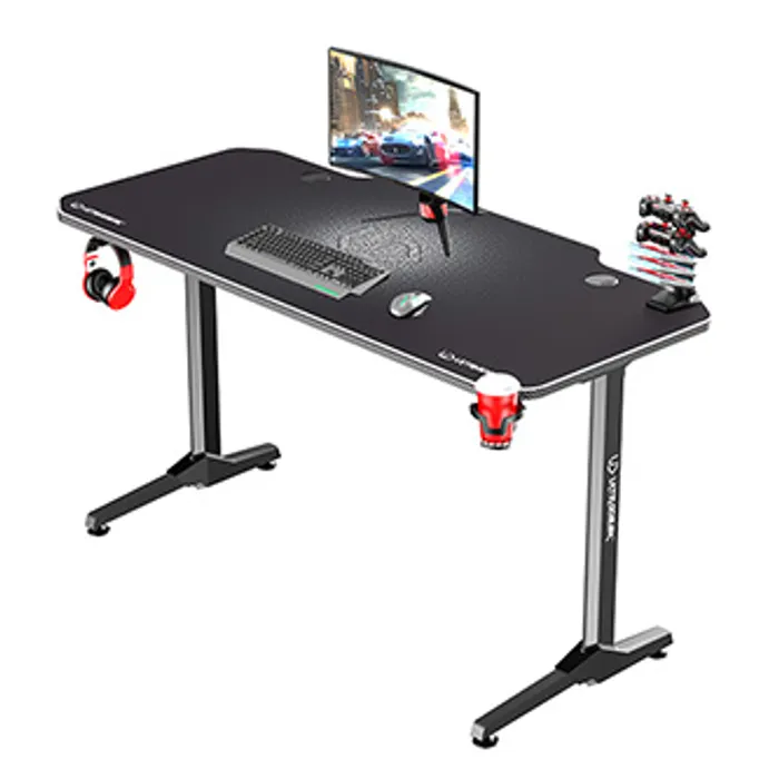 Hauptbild des Produkts ULTRADESK Herní stůl FRAG - WHITE, 140x66 cm, 76 cm, s XXL podložkou pod myš, s ultradesk