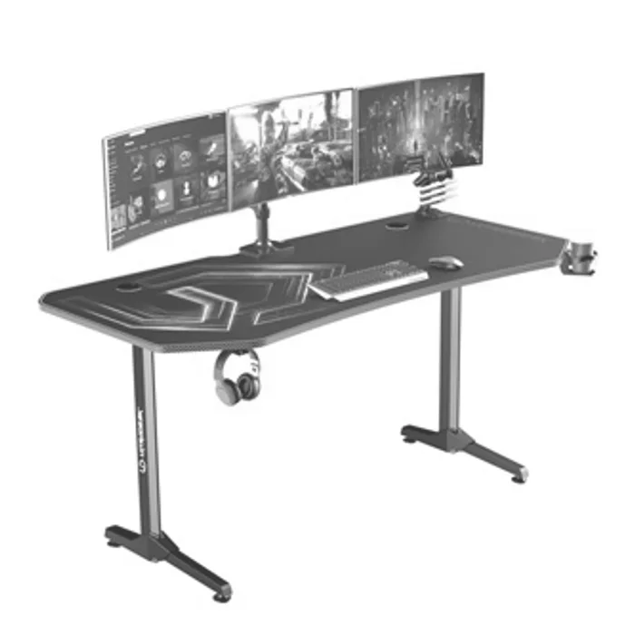 Hauptbild des Produkts ULTRADESK Herní stůl FRAG XXL BLUE, 160 x 75 cm, 75 cm, držák nápojů a sluchátek, stojan