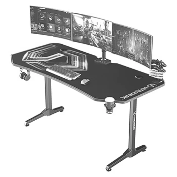 Hauptbild des Produkts ULTRADESK Herní stůl FRAG XXL GOLD, 160 x 75 cm, 75 cm, držák nápojů a sluchátek, stojan